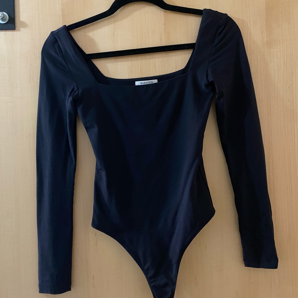 Aritzia black long sleeve bodysuit (Babaton brand)
